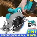 Drillpro Electric Circular Saw Power Tools 45° Curved Cutting Multifunction Cutting Machine with 1/2PCS Battery