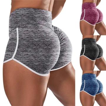 Fashion Running Gym Stretch Sports Short Pants Women Sexy High Waist Sweat Absorbant Running Yoga Shorts Elastic Hot Pants