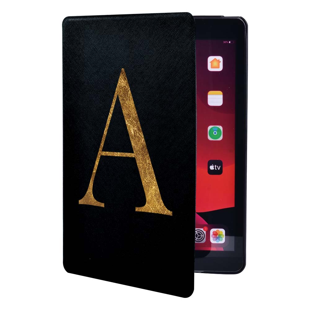 Initial letter Leather Stand Tablet Cover Case for Apple Pad 2/3/4/iPad 5th/6th/7th Gen/Air Air2 Air3/Pro 9.7/ Pro 11/IPad Mini