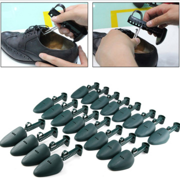 1 Pair Adjustable Men Women Plastic Boots Shoe Stretcher Durable Solid Black Shoe Tree Expander Extender Shoes Support Keeper