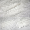 Feather tassel chiffon jacquard garment fabric designer DIY fashion dress wedding dress sewing Diy high-end fabric wholesale