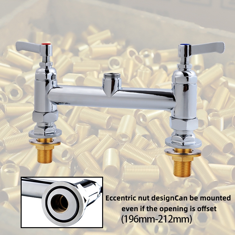 Commercial Kitchen Dual Handle 3 Way Kitchen Faucet5