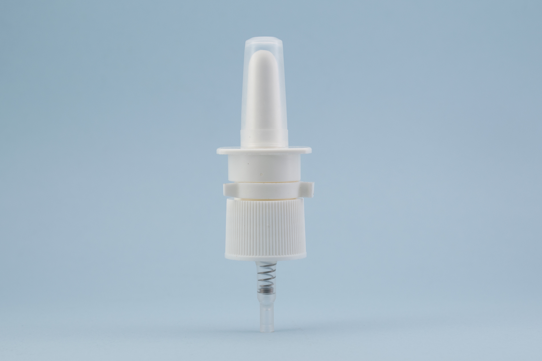 20/410 white ribbed nasal sprayer pump with clip