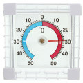 NEW Portable Square Window Wall Indoor Outdoor Thermometer Temperature Measurement Instruments Blue Red Scale Easy See