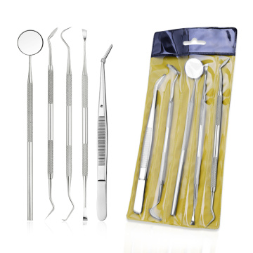 1/5PCS Stainless Steel Dental Tools Kit Teeth Tartar Scraper Mouth Mirror Dentists Pick Tool Teeth Scaler for teeth whitening