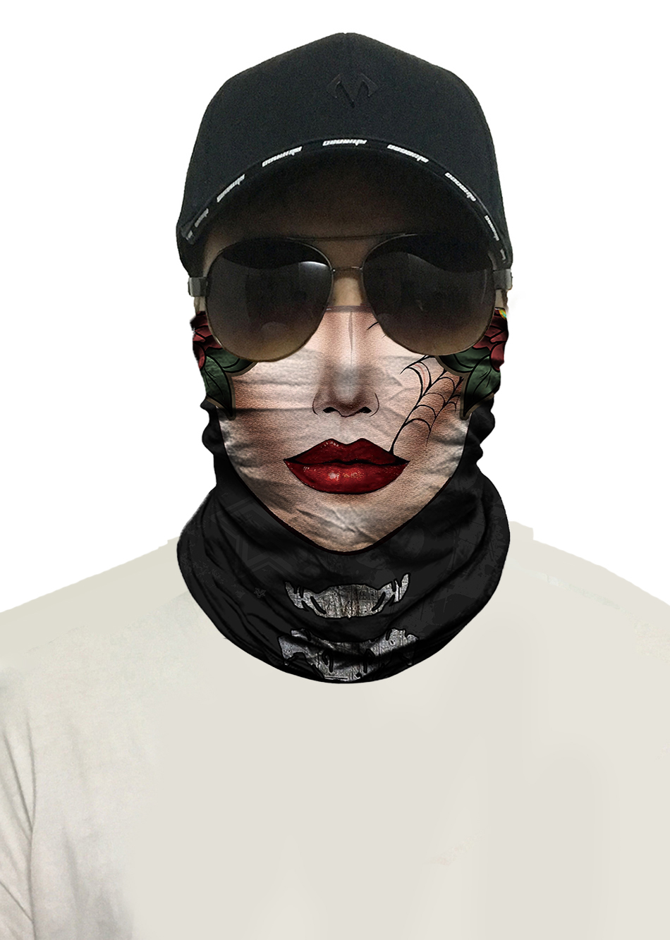 3D Halloween Role Playing Balaclava Motorcycle Riding Mask Bike Scarf Turban Headband Multi-Style Men and Women