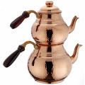 Copper tea pot 2 sizes traditional chinese turkish japanese arabic wooden handle