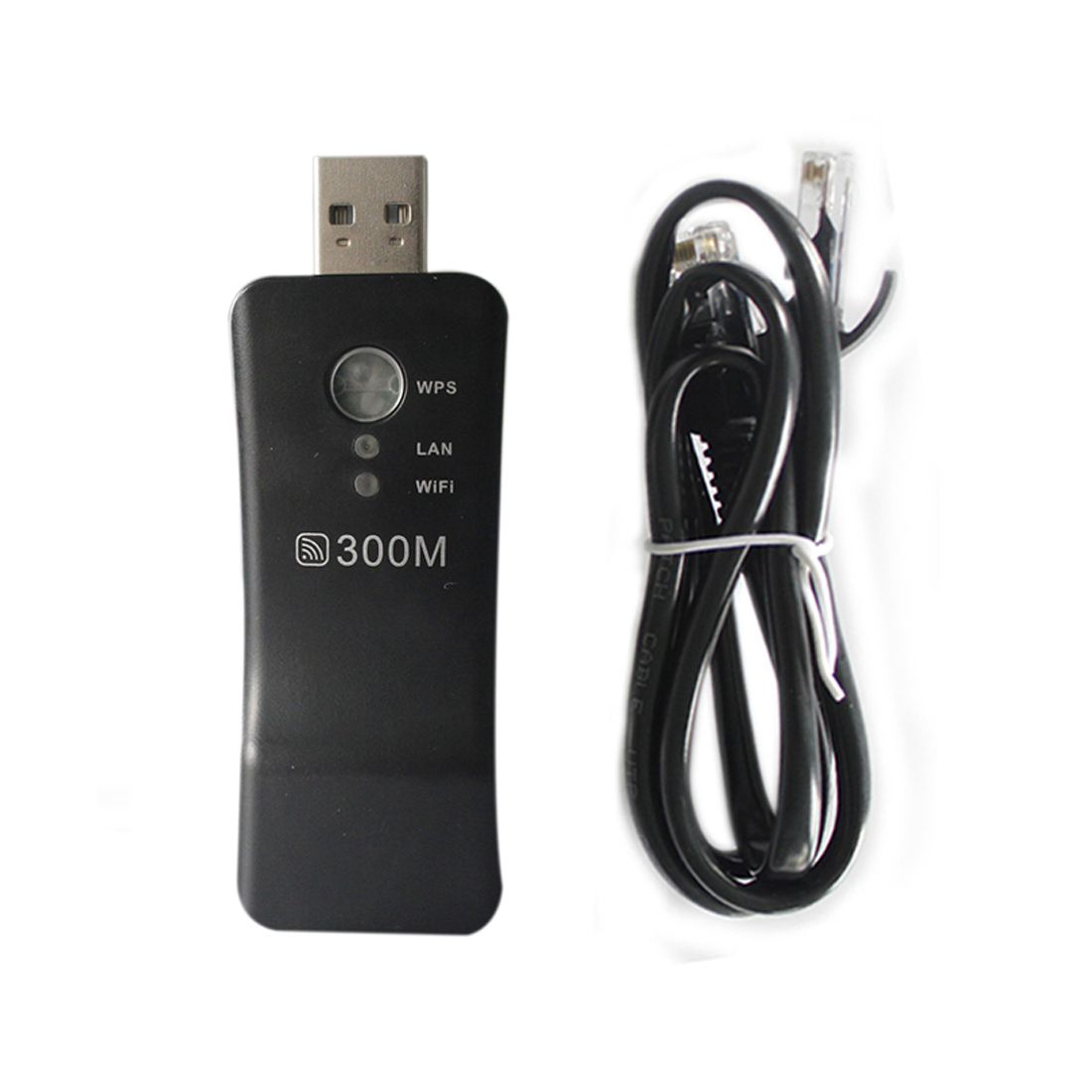 NOYOKERE 300Mpbs Portable Wireless WiFi Smart TV Network Adapter Universal HDTV RJ45 Repeater AP USB WPS
