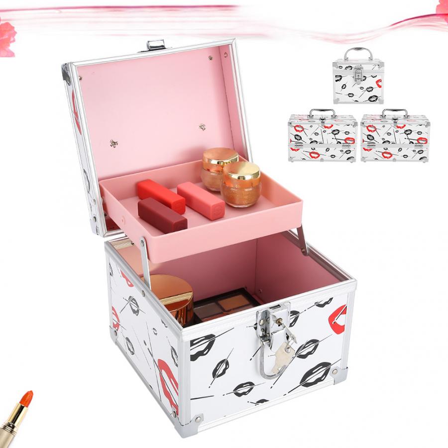 Professional Cosmetic Storage Box Portable Storage Jewelry Case Makeup Organizer Box Makeup Tool Kits Holder Makeup Container