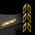 stickers for car 6Pcs/Set Car Reflective Strips Carbon fiber Car Sticker Truck Auto Motor Anti-Scratch Safety Warning Sticker Ca