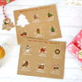48sets Kraft Paper Tags Santa Claus Christmas Tree Gift Tags Xmas Party Decoration DIY Hang Tag Craft Packaging Labels with Rope