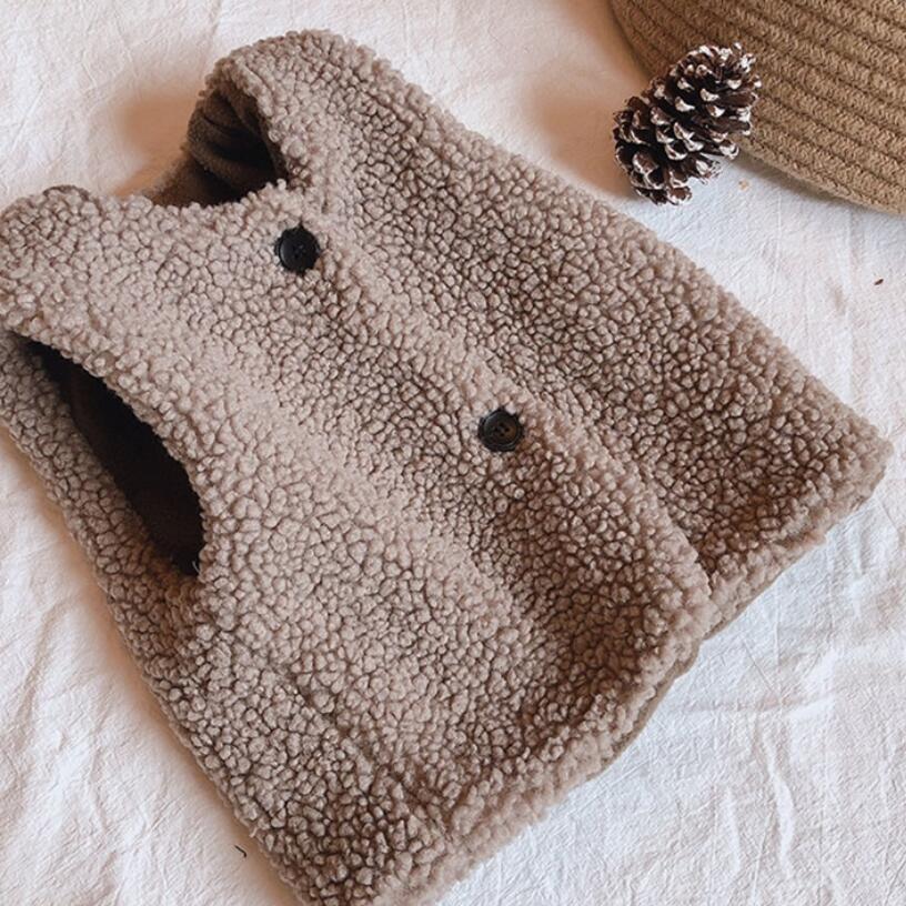 Spring Autumn Winter Baby Toddler Boy Girl Vest Tops Boys And Girls Vests Waistcoat Kids Tank Faux Fur Wool Children Outfit