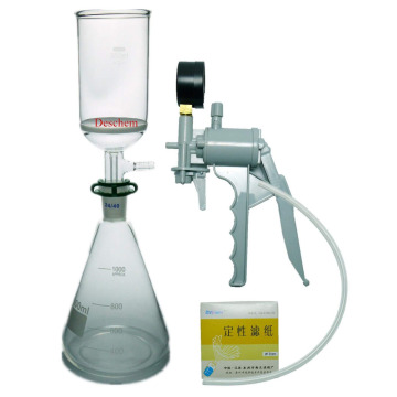 1000ml,Suction Filtration Kit,70mm Funnel,1L Flask W/Vacuum Pump & Filter Paper