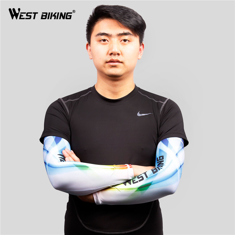 WEST BIKING Cycling Sleeves Bicycle Arm Warmer UV Protection Arm Sleeves Bike Warmer Manguito Ciclismo Riding Sports Arm Sleeves