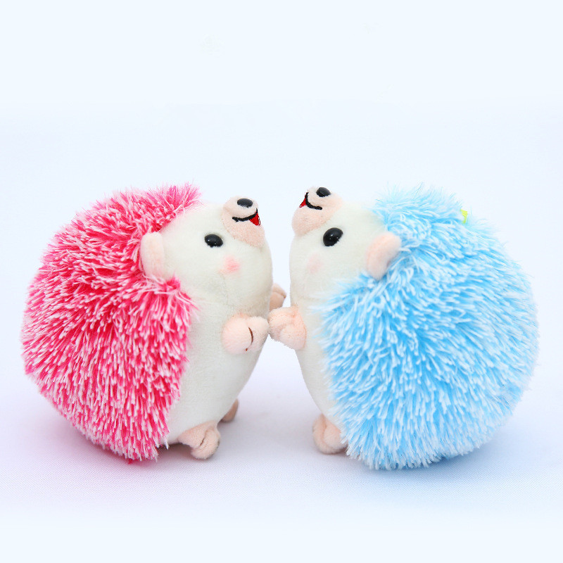 Plush Hedgehog Toys Key Chain Ring Pendant 13cm Plush Toy Animal Stuffed Anime Car Fur Gifts for Women Girl Toys Doll