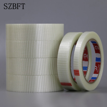 SZBFT Strong mesh fiberglass tape High-strength transparent cross pattern single-sided tape Aircraft model tape 25 meters long