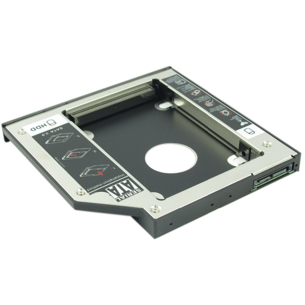 WZSM New 2nd HDD SSD Hard Drive Caddy Adapter frame for HP EliteBook 8560w 8570w 8760w 8770w Removable Faceplate