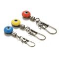 20PCS S/M/L Space Beans Fishing Connector Float Connector Rolling Swivel Fishing Supplies