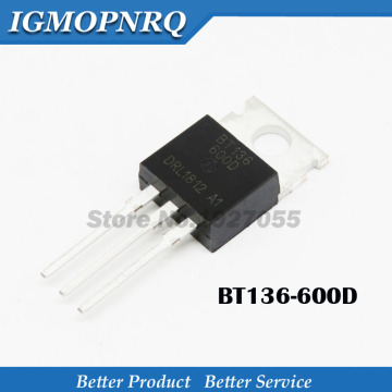 10pcs BT136-600D BT136 600D TO-220 Thyristor three-terminal two-way thyristor switch 600 v 4 a new