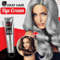 95g Smoky Gray Punk Style Hair Color Cream Light Silver Grandma Gray Hair Dye Color Unisex Dye Cream Styling Hair Coloring TSLM1