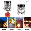 Portable Mini Camping Heater Cap Outdoor Gas Stove Warmer Heater Stainless Steel armer Cover Equipment Picnic Tools