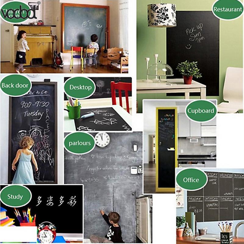 Creative Design Erasable Wall Sticker Chalkboard Sticker Removable Blackboard pizarra Wall Stickers Kids Office School Supplies