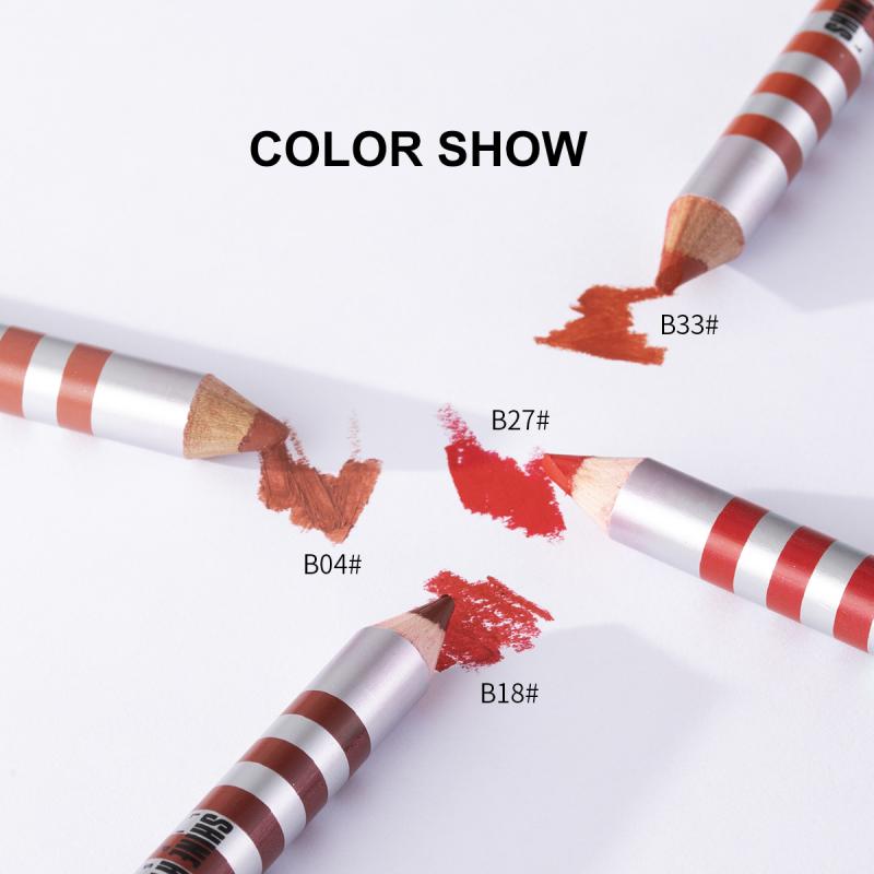 1 Pcs Matte Lip Liner Pencil 4 Colors Rose Red Pumpkin Lip Cream Long Lasting Waterproof Lip Contour Pen Makeup Tool TSLM1