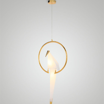 Nordic Modern Paper Crane Chandelier For Restaurant Living Dining Room Children's Room LED Bird Pendant Lamp Luminaire Lustre