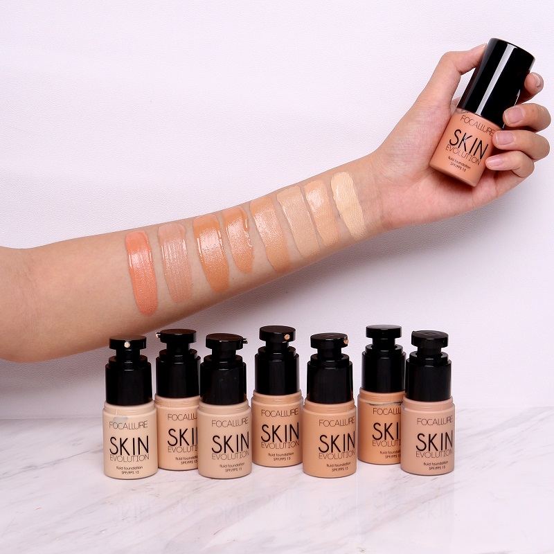 FOCALLURE Makeup Base Face Liquid Foundation Cream Concealer Whitening Moisturizer Oil-control Waterproof Maquiagem