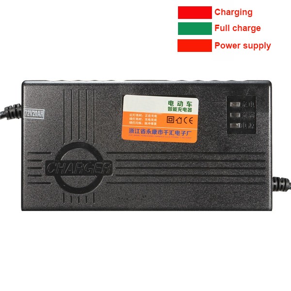 72V 2.5 Amp 20AH Battery Charger Electric Bicycle Bike Charger Power Supply For Lead-acid Battery Pack Or Colloid Battery Pack