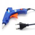 NEW 100-220V High Temp Heater Melt Hot Glue Gun 20W Repair Tool Heat Gun Blue Mini Gun With Trigger US/EU Plug