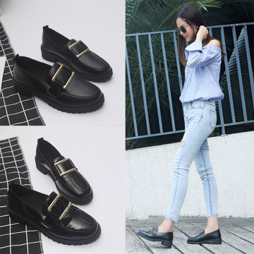 MCCKLE Fashion Pumps Women Square Heels Ladies Office Mules Slip On Single Leather Shoes Female Loafers British Spring 2021