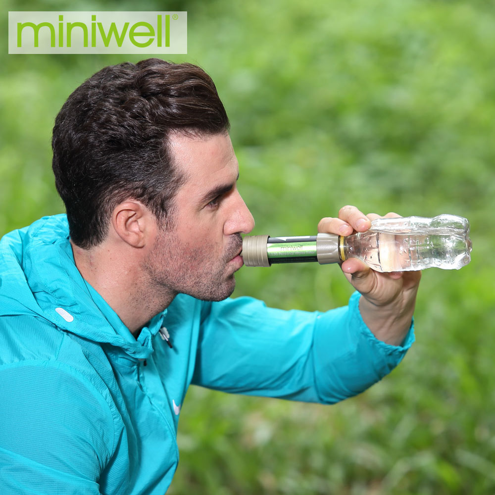 miniwell L630 personal camping purification water filter straw for survival or emergency supplies