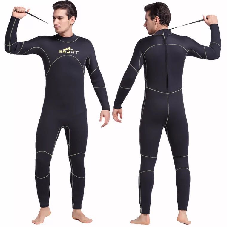 5MM Men Full Body Winter Wetsuit Diving Suit Neoprene Lining One-piece Swimwear for Snorkeling Surfing Triathlon For Men Diving