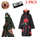 3 PICS Naruto Costume Akatsuki Cloak Cosplay Sasuke Uchiha Cape Cosplay Itachi Clothing costume Akatsuki ALL MEMBERS 11SETS