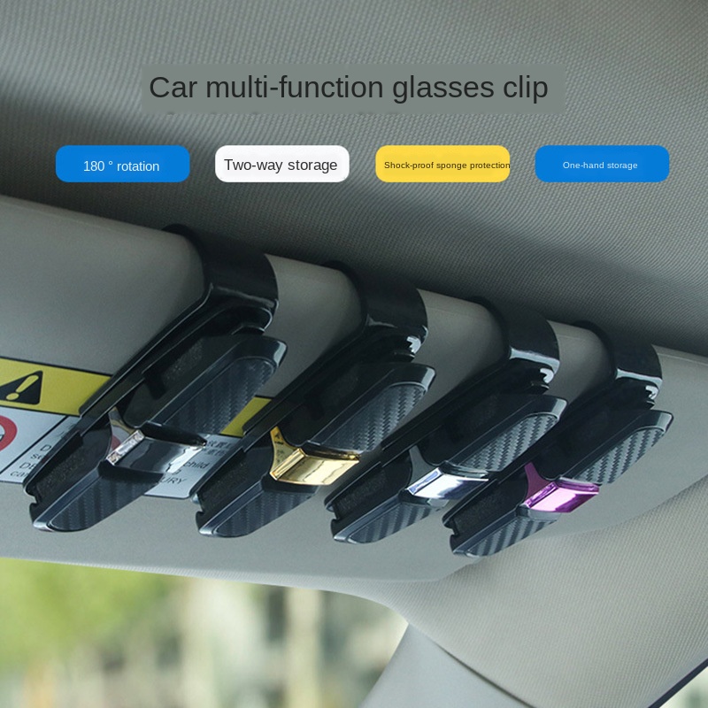 Universal Car Auto Sun Visor Glasses Box Sunglasses Clip Card Ticket Holder Fastener Pen Case Eyeglasses Accessories