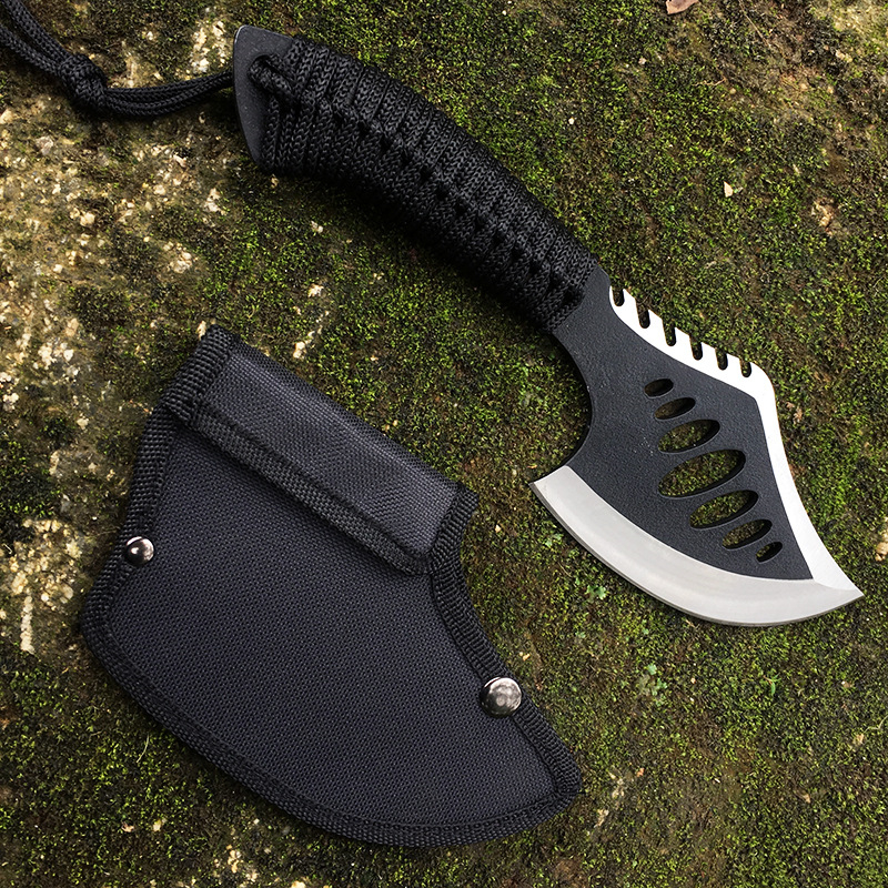 Multifunctional tactical axe cut trees survive outdoors cut fruits use as a straight knife and self-defense NF04320