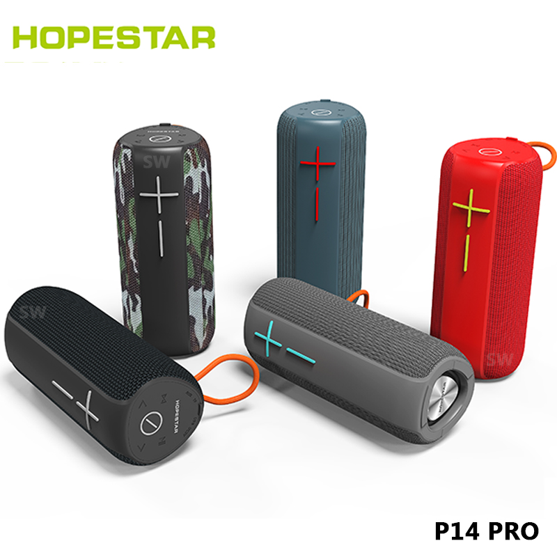 HOPESTAR-P14 Pro Wireless portable Bluetooth Speaker IPX6 Waterproof Mini Column Best Bass Outdoor Effect With Mic USB TF FM Box