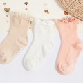 0-4 Years Infant New Born socks Lace Flower Baby Socks Solid Color Girls Princess Cotton children Anti Slip Soft Socks