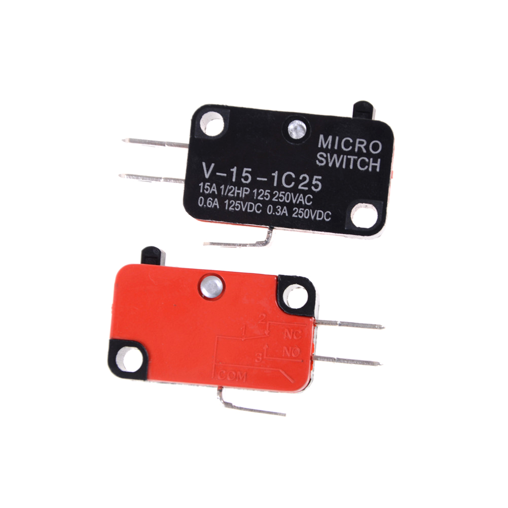5pcs/lot 250V 16A Microwave Oven Door Arcade Cherry Push Button SPDT 1 NO 1 NC Micro Switch V-15-1C25