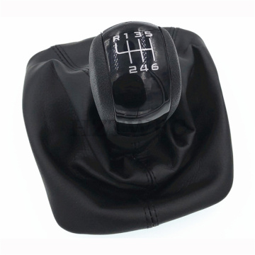 High Quality For Skoda Octavia 2 A5 2004-2010 New 6 Speed Car Gear Shift Knob With Black Leather Boot