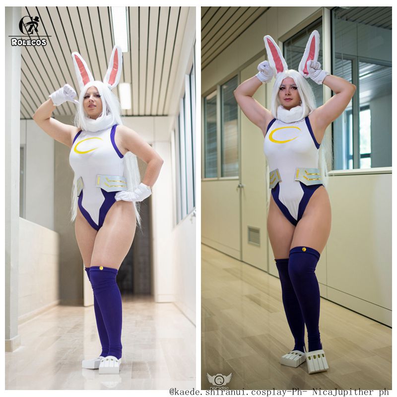 ROLECOS MHA Rabbit Hero Mirko Cosplay Sexy Costume Anime BNHA Rumi Usagiyama Miruko Cosplay Women