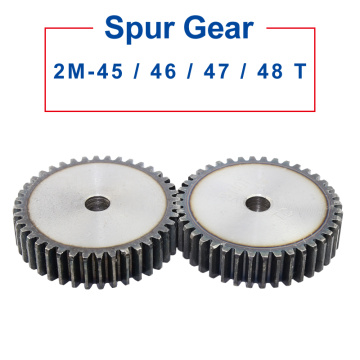 1 Piece spurGear 2M45/46/47/48T Rough Hole14 mm Gear Low Carbon Steel Material High Quality pinion gear Total Height 20 mm