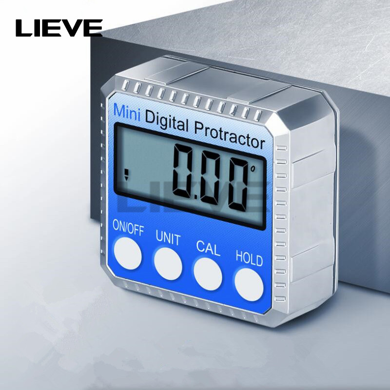 Angle Protractor Universal Bevel 360 Degree Mini Electronic Digital Protractor Inclinometer Tester Measuring Tools