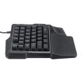 One-handed Gaming Keyboard Mechanical Ergonomic Game Keypad 35Keys LED Backlit Mobile Phone Ergonomic Keyboard