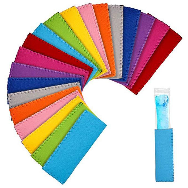 1/3/5PCs Colorful Neoprene Popsicle Holder Freezer Icy Pole Ice Sleeve Protector Ice Cream Cover for Party Supply Ice Cream Tool