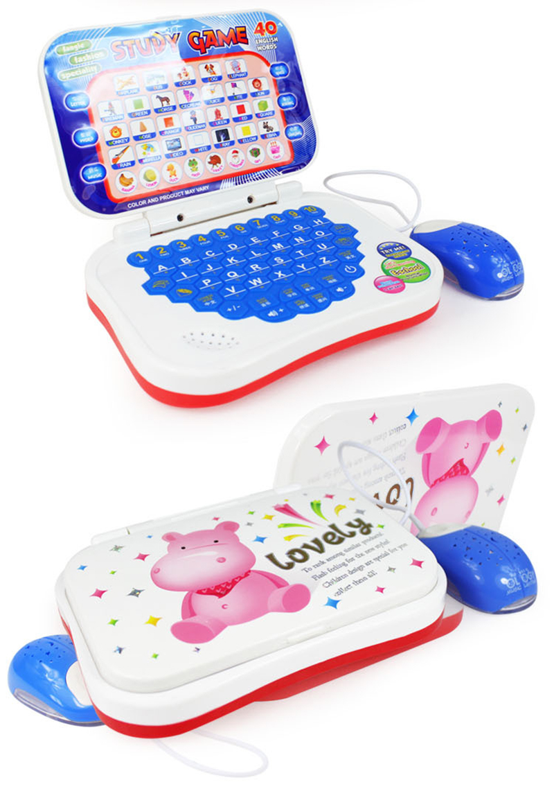 English and chinese Language Learning Machine Kid Laptop Toy Computer english Alphabet Pronunciation Educational Toys for Child