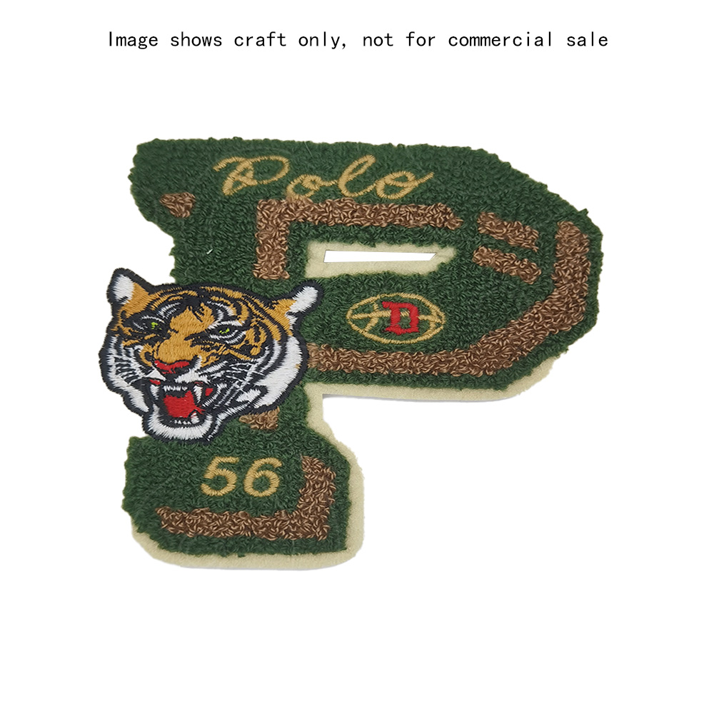 American retro tiger towel embroidered label