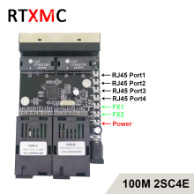 Black Board 2SC4E100M Fast Erhetnet 2F4E 10/100M Ethernet Switch 2 Fiber Port SC 25KM 4 UTP RJ45 Fiber Optical Switch PCBA Board