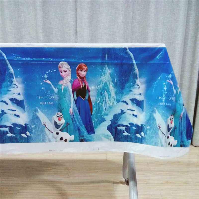 Frozen Queen Tablecloth Disposable Table Cloth Theme Kids Happy Birthday Party Supplies Decoration Plastic Table Cover